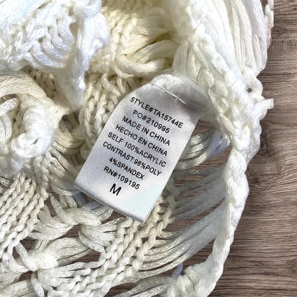 Love J Braided Woven Floral White‎ Boho Top, Medium - Picture 6 of 12